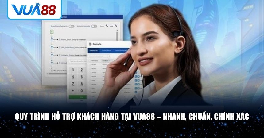 Quy trình chuyên nghiệp khi hỗ trợ khách hàng VUA88